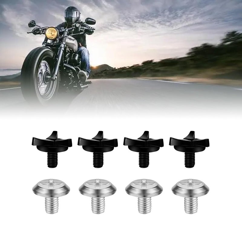 RUIFUU 8 Pcs Motorcycle Helmet Screw,Stainless Steel Helmet Visor Screws Four Wheeler Helmet Screw with 8 Pcs Rubber Washers Helmet Accessories for Motor Bike - Image 3